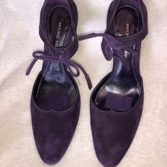 Antonio Melani purple suede heels - Picture 4 of 4